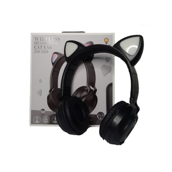 CAT EAR BLUETOOTH HEADPHONE WIRELESS ZW-028 BLACK CAT EAR BLUETOOTH HEADPHONE WIRELESS ZW-028 BLACK